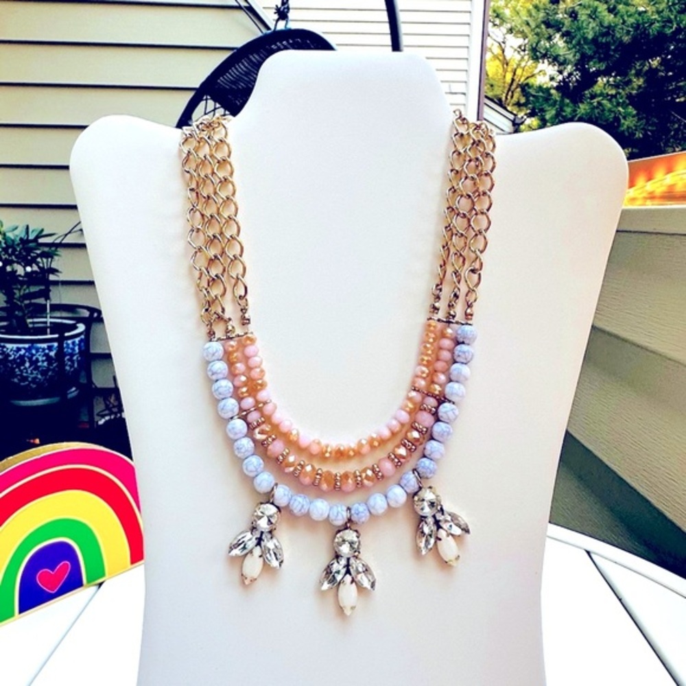 Rose gold statement necklace